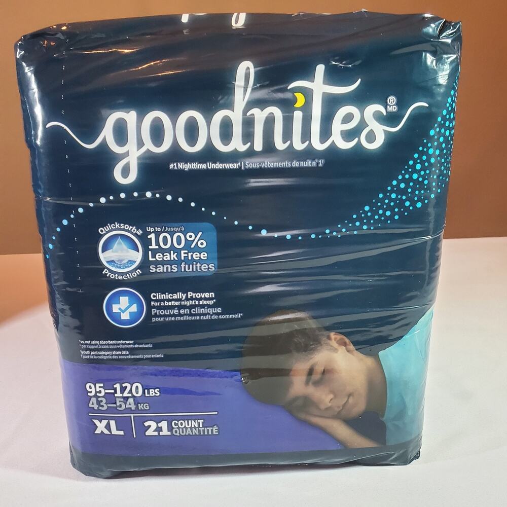 GoodNites Boys Bedwetting Underwear XL Extra Large 21 Count 95-140+ lbs Pants
